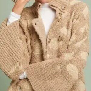 Anthropologie Rosie Neira Intarsia Cardigan Sweater